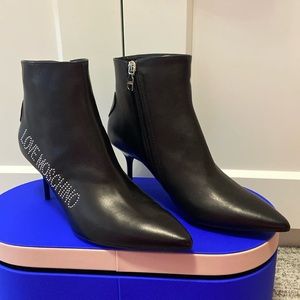 Love Moschino Black Ankle Boots
